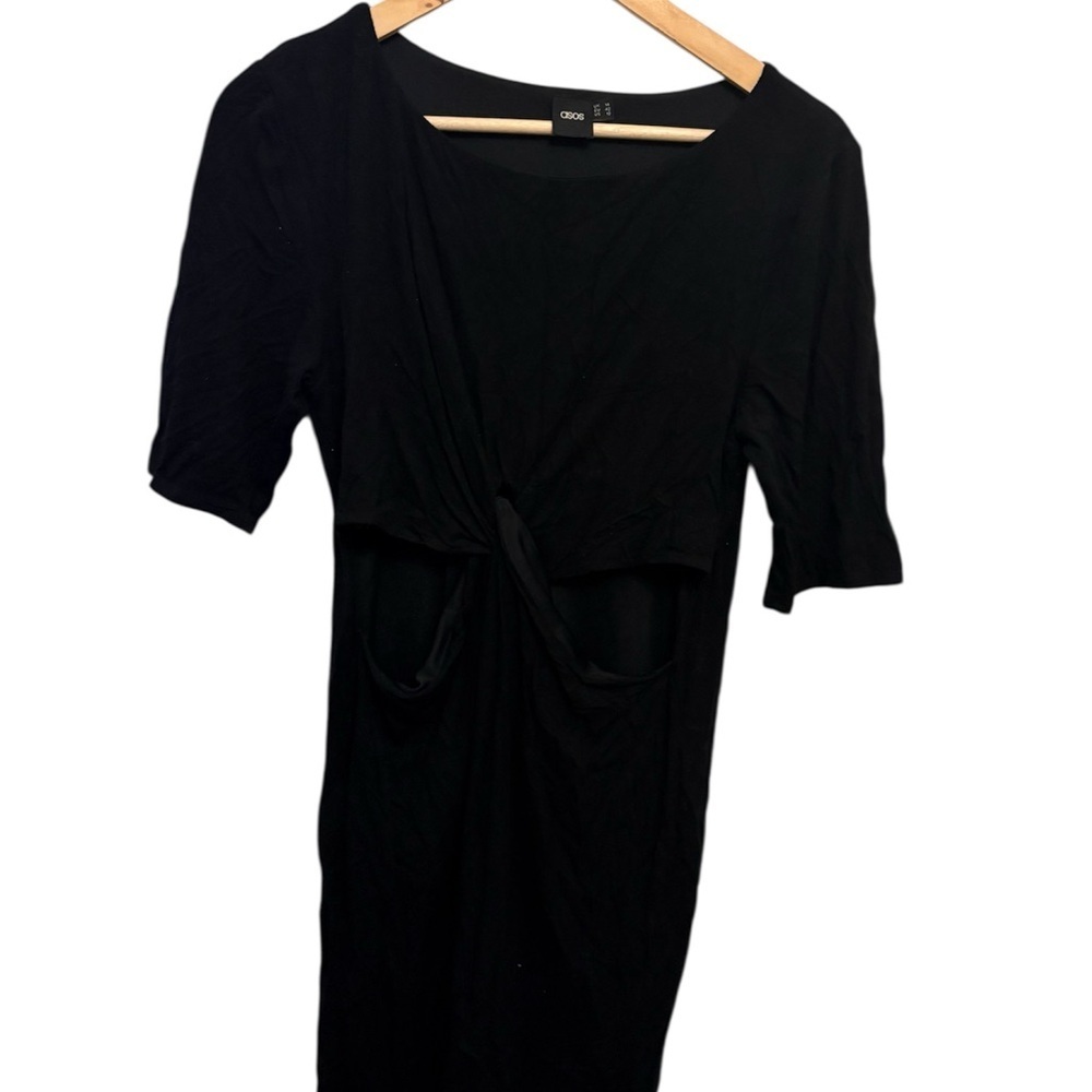 ASOS Black Twist-Front Women’s Dress